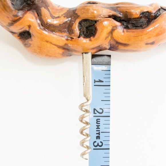 Vintage Grapevine Wood Handle Corkscrew Opener - Picture 6 of 6